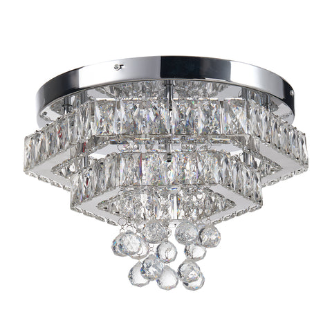 Double-layer Stainless Steel Crystal Ceiling Light with Remote Control, LG1760 (Ver.2)