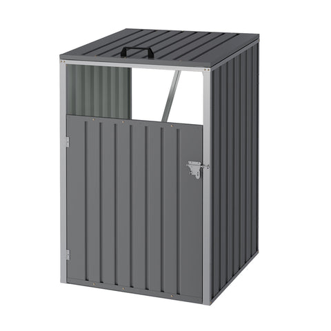 Metal Outdoor Garbage Bin Shed For 1 Trash Bin, PM1820 (Ver.2)