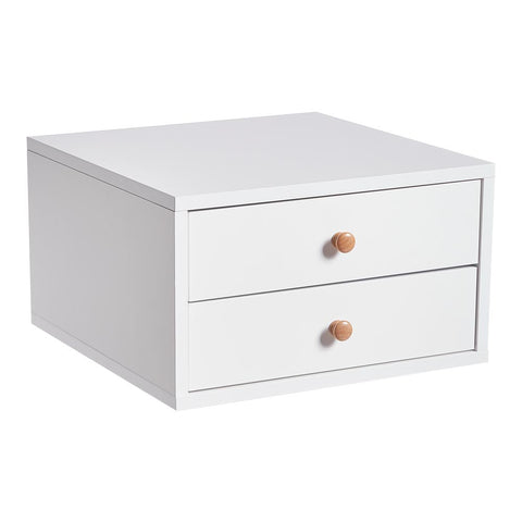 Floating Bedroom Nightstand with Two Drawers, ZH1576 (Ver.2)
