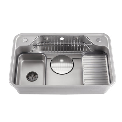 Stainless Steel Single Bowl Kitchen Sink with Waste Kit, AI1614