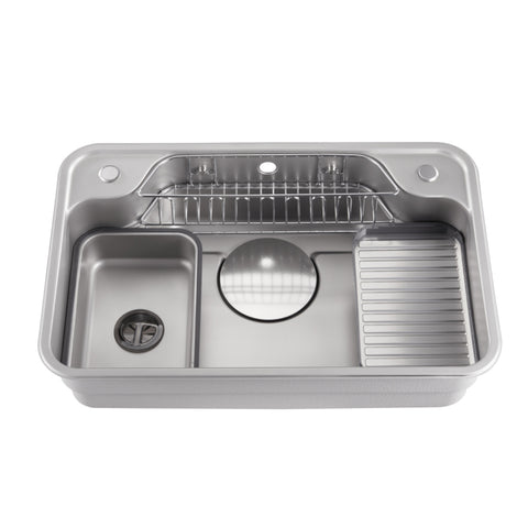 Stainless Steel Single Bowl Kitchen Sink with Waste Kit, AI1614