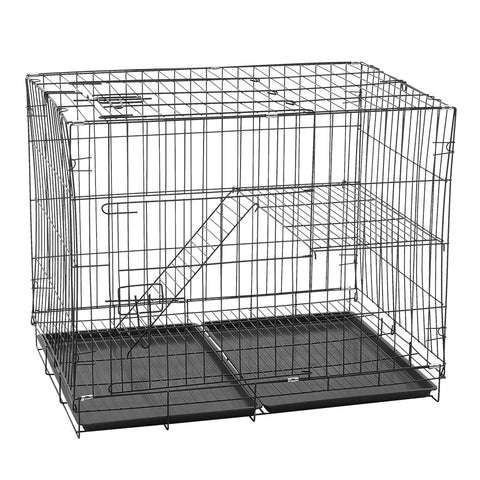 Collapsible Cat Cage with Doors and Trays, CT0810