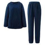 2-Piece Ribbed Plush Loungewear Set, CC062241