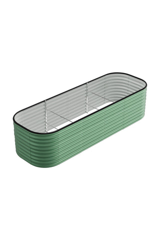 Oval-Shaped Galvanized Steel Raised Garden Bed, PM1498