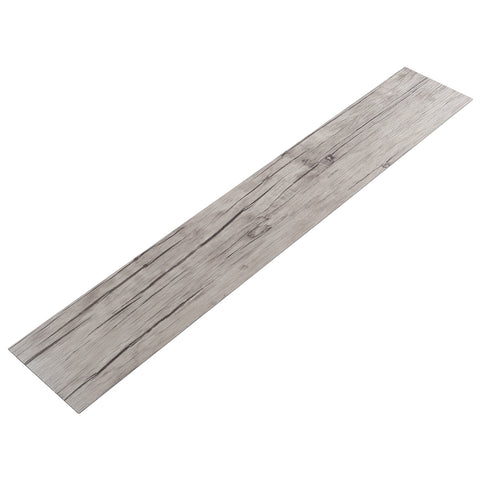 Livingandhome Selbstklebender PVC-Bodenbelag in Rustikaler Holzoptik – Grau, 91,5x15,2 cm, 36 Stück [PVC-BODENBELAG Grau 91,5/15,2 cm 36-tlg. mit lebensechter Holzmaserung], LG1407(DE)