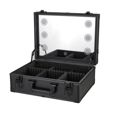 Sheonly Lighted Cosmetic Train Case with Mirror, SW0742