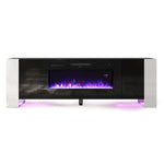 Recessed Electric Fireplace TV Stand with Remote Control, PM1665PM1666