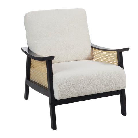 Modern Teddy Fleece Upholstered Accent Armchair, ZH1542
