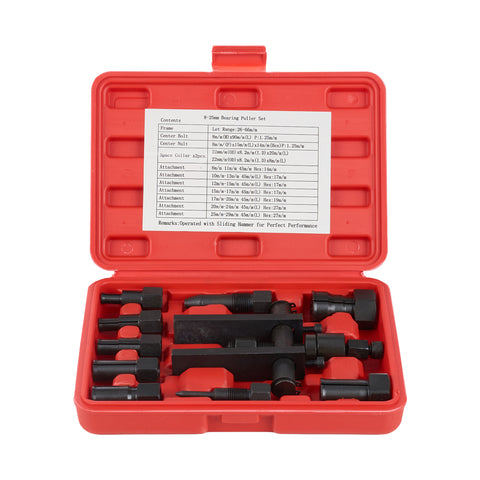 10-piece Motorcycle Inner Bearing Puller Set with Storage Case, UR130065 (Ver.2)