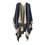 Reversible Oversized Open Front Shawl Wrap, CA290096