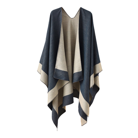 Reversible Oversized Open Front Shawl Wrap, CA290096