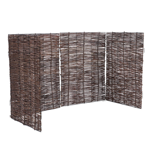 Garden Sanctuary Trash Can Fence Wicker Privacy Fence, PM1518