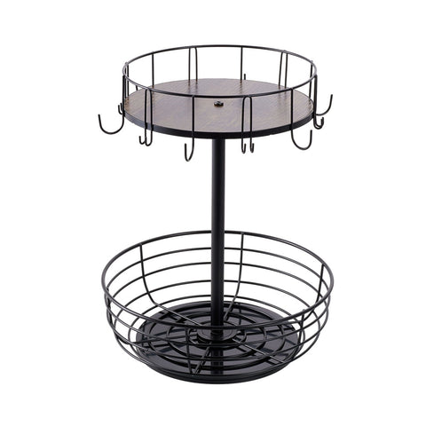2-Tier Multifunction Rotation Countertop Organizer Storage Rack, KT0148 (Ver.2)