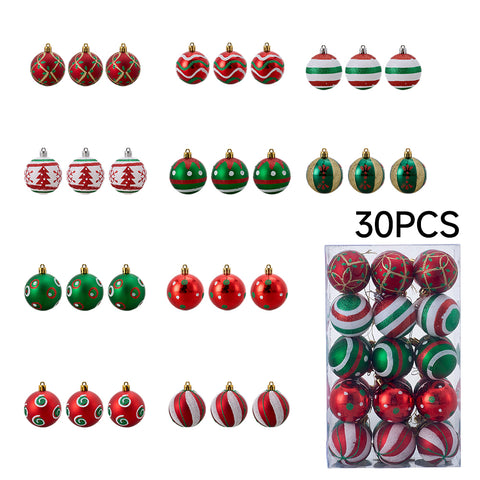 30-Piece Christmas Ornaments for Christmas Tree Decorations, IF320024 (Ver.2)