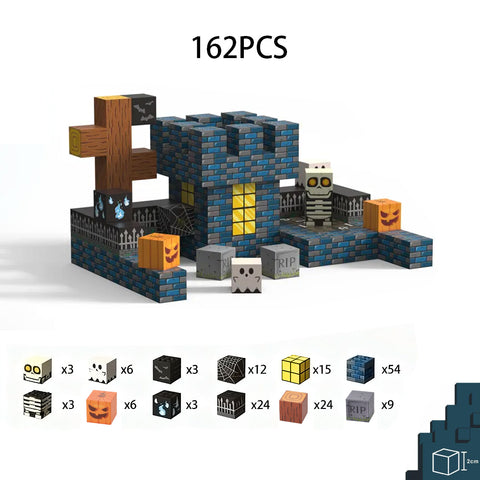 Halloween Theme Children Magnetic Building Blocks Toy Set, TE380023