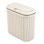 Slim Rubbish Bin With Press-Top Lid for Kitchen Bathroom, HH320039