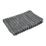 Reversible Fluffy Striped Throw Blanket, HT390240