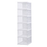 6-Tier Transparent Foldable Shoe Storage Box, LY0096