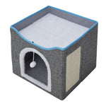 Lifeideas Foldable Multifunctional Cat Bed with Scratching Pad, WF0150