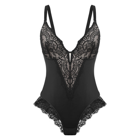 Lace Tummy Control Body Shaper Bodysuit with Adjustable Straps, CC060617 (Ver.2)