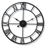 Schwarze Wanduhr mit römischen Ziffern aus Eisen, HF070514 (DE)
