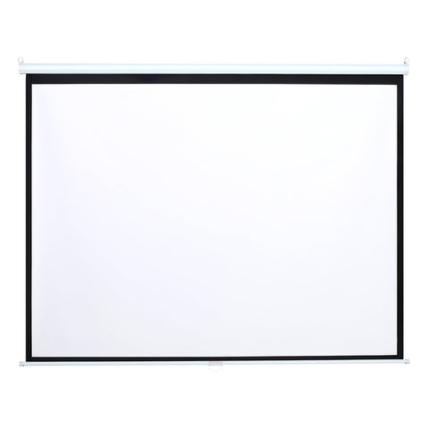 Livingandhome Manual Pull Down Retractable Projector Screen, AI0612