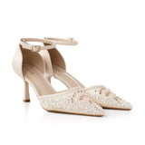 Elegant Pointed-Toe Heels Pumps with Adjustable Ankle Strap, CS300805