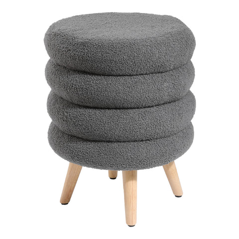 Livingandhome Creative Teddy Bear Fabric Footstool, ZH1375
