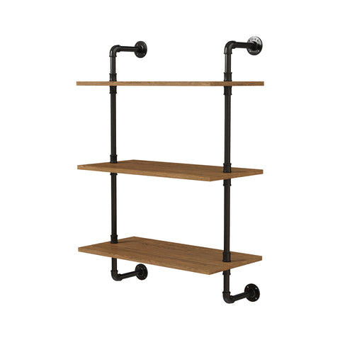 3-Tier Industrial Pipe Wall-Mounted Shelves Floating Shelves, FL490003