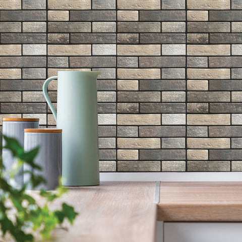 10Pcs Self-Adhesive Wall Tile Stickers, HF070044 (Ver.2)
