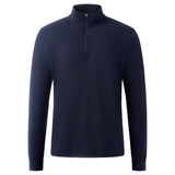 Casual Quarter-Zip Fleece Mock Neck Pullover Sweatshirt, CC291327