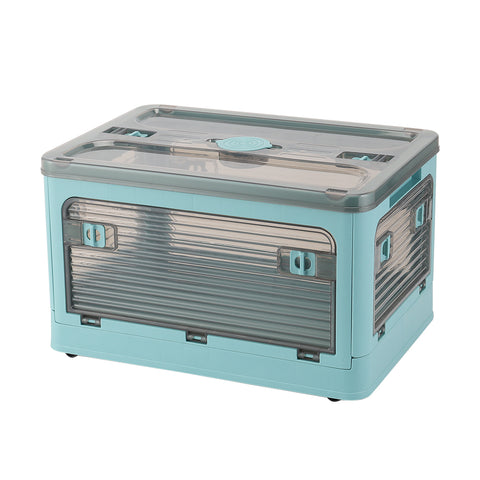 Transparent Folding Storage Box with Wheels, WH1257