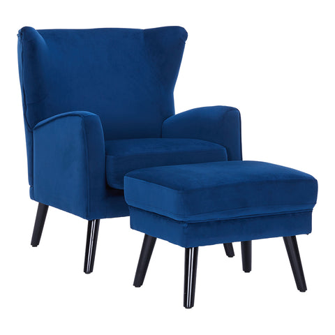 Upholstered Leisure Chair with Footstool, FL050138