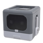 Lifeideas Full Enclosed Cat Toilet Litter Box in Grey, CT0800