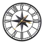 Metal Minimalist Roman Numerals Wall Clock, HF070120 (Ver.2)