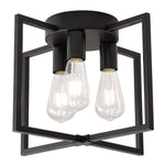 Black 3-Light Ceiling Light with E27 Bulb Base, LI210040 (Ver.2)