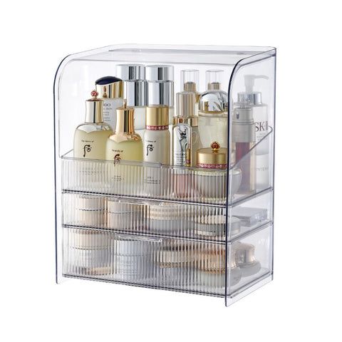 Livingandhome 3-Tier Transparent Cosmetics Storage Organizer, SC1152