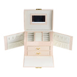 Lockable Travel Jewellery Box with Drawer, HM070085 (Ver.2)