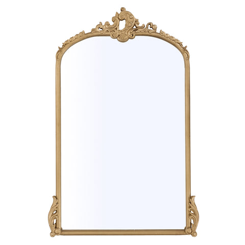 Gold Arched Decorative Vanity Mirror with Carved Frame, HF090005 (Ver.2)