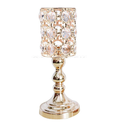 Livingandhome Decorative Gold Metal Ornate Candle Holder, WH0220