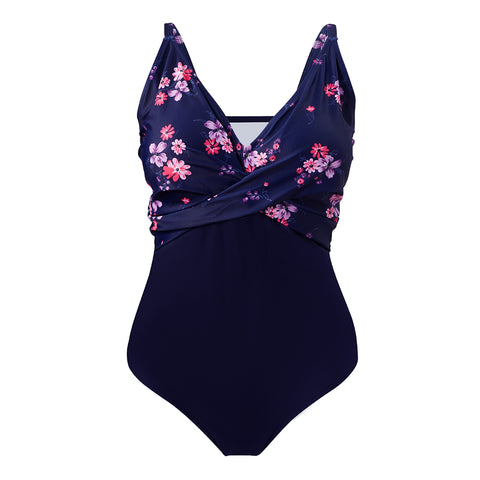 V-Neck One-Piece Swimsuit, CC060026