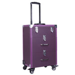 Livingandhome 2 Drawers Portable Cosmetic Makeup Travel Case, HG0342