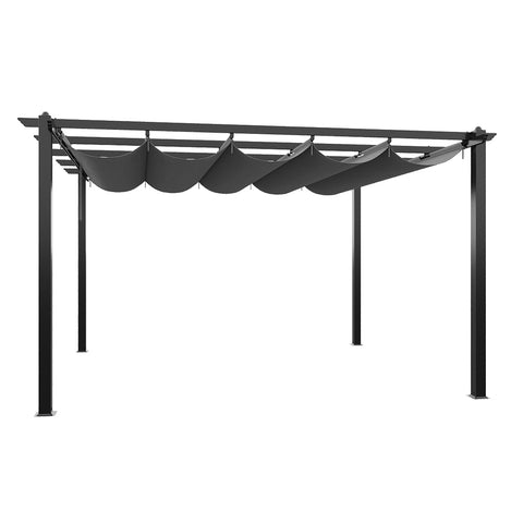 13x13ft Aluminium Pergola with Retractable Roof, LG1607LG1608 (Ver.2)