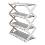 Livingandhome 4-Tier Foldable Shoe Rack Storage for Home and Dorm, WM0511