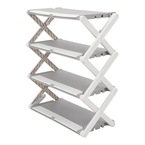 Livingandhome 4-Tier Foldable Shoe Rack Storage for Home and Dorm, WM0511