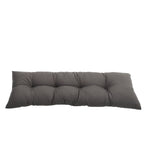 Livingandhome Dark Grey Rectangular Tufted Bench Cushion Seat Pad, SP2883