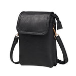 Leather Textured Cell Phone Crossbody Bag with Adjustable Shoulder Strap, CB300107
