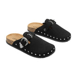 Closed-Toe Slip-On Mules with Adjustable Buckle, CS300541 (Ver.2)