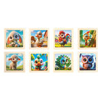 Wooden Toddler Animals Cognitive Jigsaw Puzzle Set, SI0100