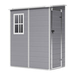 5X4FT Garden Plastic Storage Shed with Lockable Door, PM1716PM1717